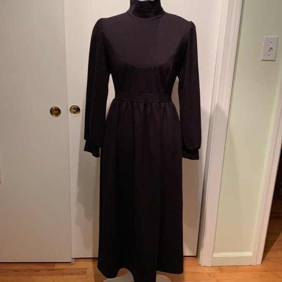 Emerson Fry Black Ponte MIDI Dress S - Picture 1 of 10